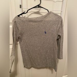 New grey quarter sleeve Polo Ralph Lauren XS thin layer top